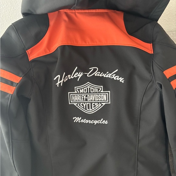 Harley-Davidson Women's Black and Orange Utility Jacket - Picture 3 of 5